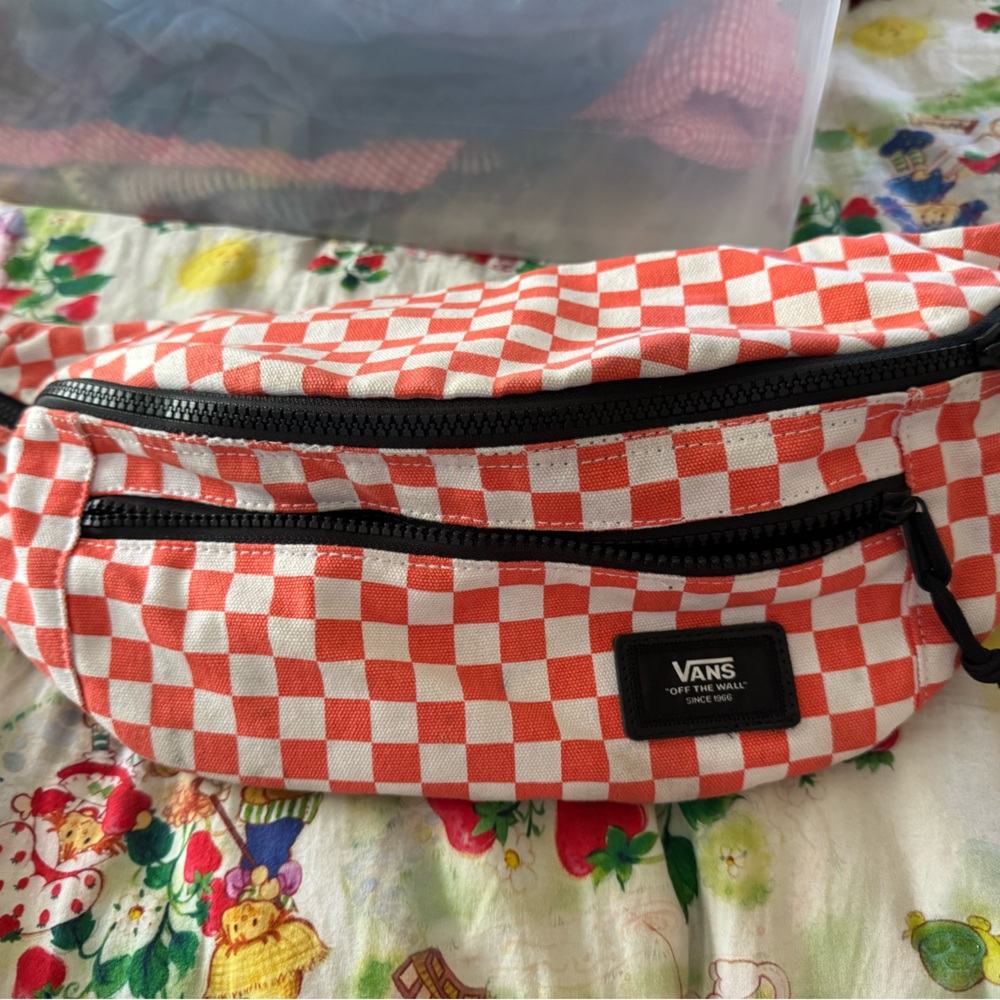 Vans Checkerboard Waist Bag - orange White